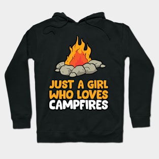 Cute Campfire Just a Girl Who Loves Campfires Hoodie